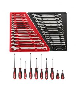 Milwaukee Combination SAE and Metric Wrench Mechanics Tool Set with Screwdriver Set (40-Piece)
