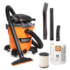 RIDGID HD1280 12 Gal. 6.0-Peak HP NXT Wet/Dry Shop Vacuum with Detachable Blower, Filter, Dust Bag, Hose and Accessories