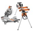 RIDGID Miter Saw R4113 15 Amp 10 in. Dual with LED Cut Line Indicator and Professional Compact Stand
