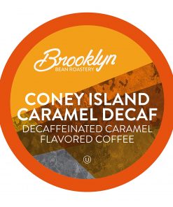 Brooklyn Beans Coffee Pods, Coney Island Caramel Decaf, Compatible with 2.0 Keurig Coffee Pods K Cup Brewers, 40 Count