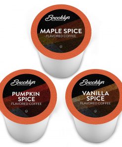 Brooklyn Beans Roastery Coffee Pods, Fall Flavored Variety Pack Sampler, (Pumpkin, Maple, Vanilla) Compatible with 2.0 Keurig K Cup Brewers, 40 Count