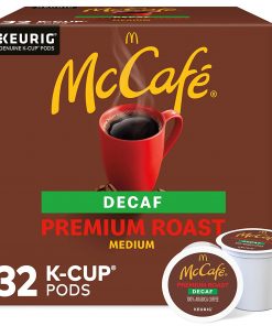 McCafe Keurig Single Serve K-Cup Coffee Pods, Premium Roast Decaf, 32 Count