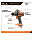 RIDGID R86114KN 18V Brushless Cordless 1/2 in. Drill/Driver Kit with 2.0 Ah MAX Output Battery and 18V Charger RIDGID R86114KN 18V Brushless Cordless 1/2 in. Drill/Driver Kit with 2.0 Ah MAX Output Battery and 18V Charger