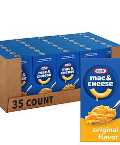 Kraft Original Flavor Macaroni & Cheese (7.25oz Boxes, Pack of 35)