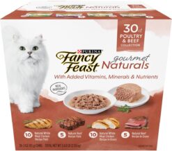 Fancy Feast Gourmet Naturals Poultry & Beef Variety Pack Canned Wet Cat Food, 3-oz, case of 30.jpg