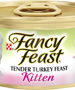 Purina Fancy Feast Pate Wet Kitten Food, Tender Turkey Feast - (24) 3 oz. Cans