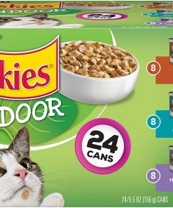Purina Friskies Indoor Wet Cat Food Variety Pack, Indoor - (24) 5.5 oz. Cans