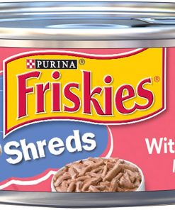 Purina Friskies Wet Cat Food, Shreds With Salmon in Sauce - (24) 5.5 oz. Cans
