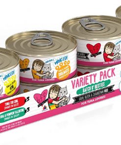 Weruva Best Feline Friend (B.F.F.), Batch 'O Besties Variety Pack, Wet Cat Food by Weruva, 5.5oz Can (Pack of 8)