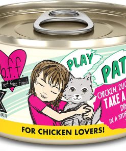 Weruva Wet Cat Food B.F.F. PLAY - Best Feline Friend Paté Lovers, Aw Yeah!, Chicken, Duck & Turkey Take a Chance with Chicken, Duck & Turkey, 2.8oz Can (Pack of 12)