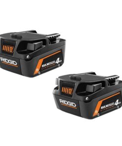 RIDGID AC840040P 18V Lithium-Ion MAX Output 4.0 Ah Battery (2-Pack)