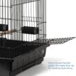 Prevue Hendryx Square Roof Parrot Bird Cage, Black Prevue Hendryx Square Roof Parrot Bird Cage, Black
