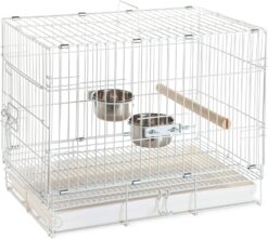 Prevue Hendryx Travel Bird Cage 1305 White, 20-Inch by 12-1/2-Inch by 15-1/2-Inch