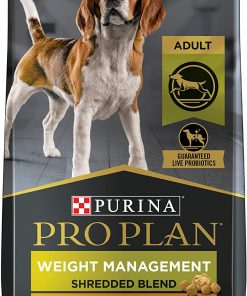 Purina Pro Plan Weight Management Dry Dog Food, Shredded Blend Chicken and Rice Formula - 18 lb. Bag
