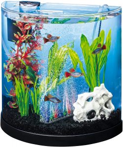 Tetra ColorFusion Half Moon Aquarium Kit, 3-gal
