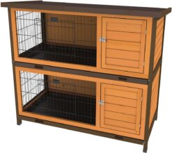 Ware Premium+ Double Decker Rabbit Hutch, 46 IN