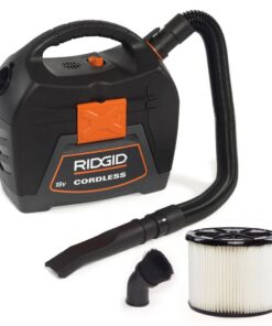 RIDGID WD0319 3 Gal. 18-Volt Cordless Handheld Wet/Dry Shop Vacuum (Tool Only) with Filter, Expandable Hose and Accessories