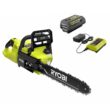 RYOBI RY405100 40V HP Brushless 14 in. Electric Cordless Chainsaw with 4.0 Ah Battery and Charger