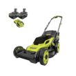 RYOBI P1190VNM ONE+ HP 18V Brushless 16 in. Cordless Battery Walk Behind Push Lawn Mower with (2) 4.0 Ah Batteries and (1) Charger