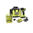 RYOBI PSBDD01K-A98401 ONE+ HP 18V Brushless Cordless Compact 1/2 in. Drill/Driver Kit with (2) 1.5 Ah Batteries, Charger, Bag, & 65PC Bit Set