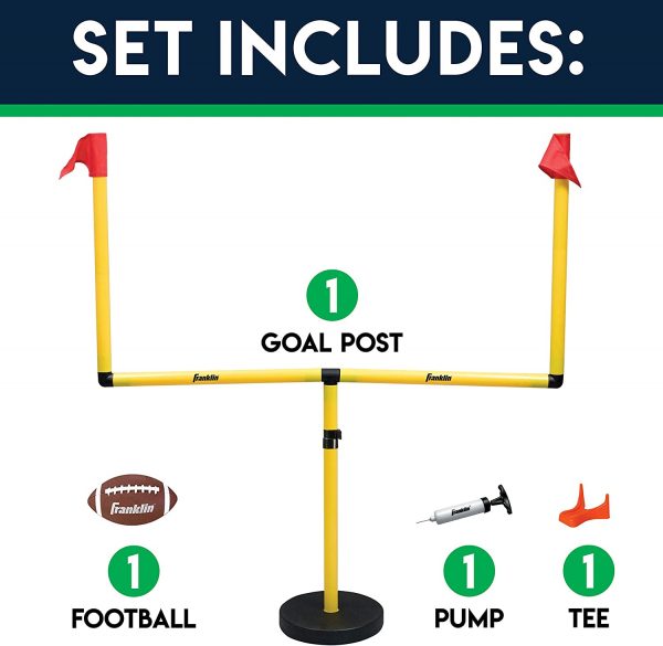 Franklin Sports Youth Football Goal-Post Set — Kids’ Football Goal Post