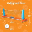 JOYIN Inflatable Pool Float Set Volleyball Net & Basketball Hoops, Summer Fun for Kids & Adults