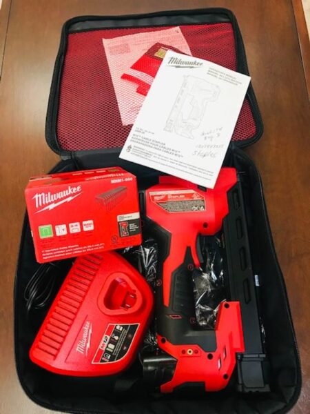 Milwaukee 2448-21 M12 12-Volt Lithium-Ion Cordless Cable Stapler Nailer Kit with 2.0Ah Battery, Charger and Bag 53c64d51 501f 5219 b047 125571be7cc4