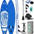 FunWater SUP Inflatable Stand Up Paddle Board 10'x31''x6'' Ultra-Light Inflatable Paddleboard with ISUP Accessories, Blue