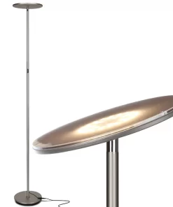 Brightech  67-in Brushed Nickel Torchiere Floor Lamp