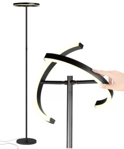 Brightech  72-in Classic Black Torchiere Floor Lamp
