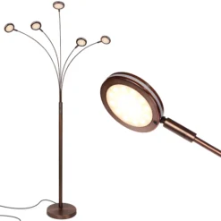 Brightech  74-in Oil Brushed Bronze Multi-head Floor Lamp