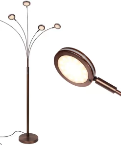 Brightech  74-in Oil Brushed Bronze Multi-head Floor Lamp