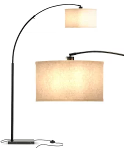 Brightech 76-in Classic Black Arc Floor Lamp