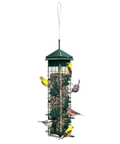 Brome Squirrel Solution 200 Squirrel-Proof Wild Bird Feeder with 6 Feeding Ports, 3.4 lb Seed Capacity, Free Seed Funnel