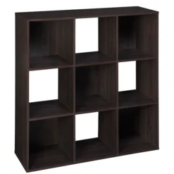 ClosetMaid  35.88-in H x 35.88-in W x 11.63-in D Espresso Stackable Wood Laminate 9 Cube Organizer