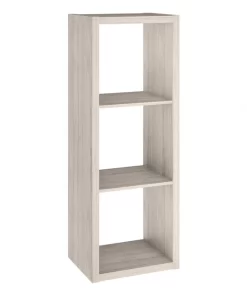 ClosetMaid  43.98-in H x 15.87-in W x 13.5-in D Bleached Walnut Wood Laminate 3 Cube Organizer
