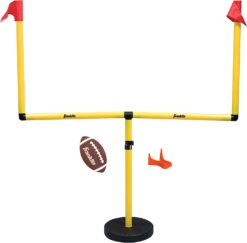 Franklin Sports Youth Football Goal-Post Set — Kids’ Football Goal Post with Mini Football — Fun Football Goal for All Ages — Easy Assembly — Adjustable Height — Weighted Base