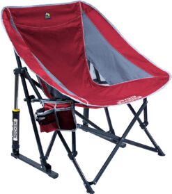 GCI Outdoor Pod Rocker Collapsible Rocking Chair, Red