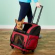 Gen7Pets Geometric Roller with Smart-Level Cat & Dog Carrier Backpack, Red, Up to 20 lbs