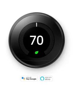 Google  Nest Learning Smart Thermostat (3rd Generation) with WiFi Compatibility - Mirror Black