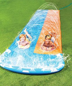 JOYIN 20ft Slip and Slide Water Slide with 2 Bodyboards, Slip n Slide Summer Toy with Build in Sprinkler for Backyard and Outdoor Water Toys Play 20ft x 62in