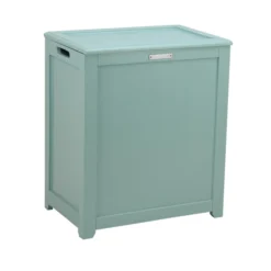Oceanstar  Wood Laundry Hamper, Turquoise