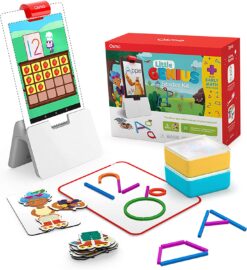 Osmo - Little Genius Starter Kit for Fire Tablet + Early Math Adventure-6 Educational Games-Ages 3-5-Counting, Shapes & Phonics-STEM Toy Gifts 3 4 5 (Osmo Fire Tablet Base Included-Amazon Exclusive)