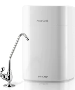 PureDrop CUW4 Tankless 0.01μm Compact Ultra-Filtration Under Sink Water Filter System, 4-Stage High Capacity for Sink, RV, and More, White