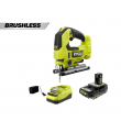 RYOBI Jig Saw PBLJS01K1 ONE+ HP 18V Brushless Cordless with 2.0 Ah HIGH PERFORMANCE Battery and Charger