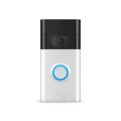 Ring Video Doorbell - Built in Rechargeable Battery or Hardwired Smart Video Doorbell Camera - Satin Nickel (2020 Release)