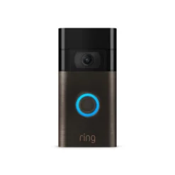 Ring Video Doorbell - Built in Rechargeable Battery or Hardwired Smart Doorbell Camera - Venetian Bronze (2020 Release)