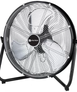 Utilitech  20-in 3-Speed Indoor Black Floor Fan