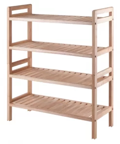 Winsome Wood  Mercury 2-PC Stackable Shoe Rack, Natural Finish