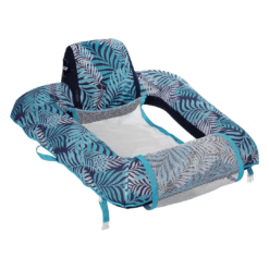 AQUA Zero Gravity Pool Chair Lounge, Inflatable Pool Chair, Adult Pool Float, Heavy Duty, Blue Fern